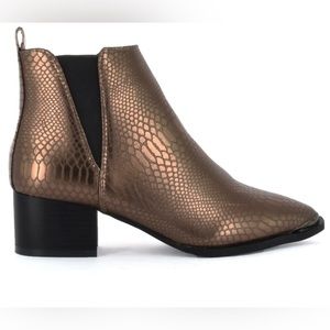 COPY - SEVEN7 FOOTWEAR Copper Madison Python Pointed Bootie  New in box